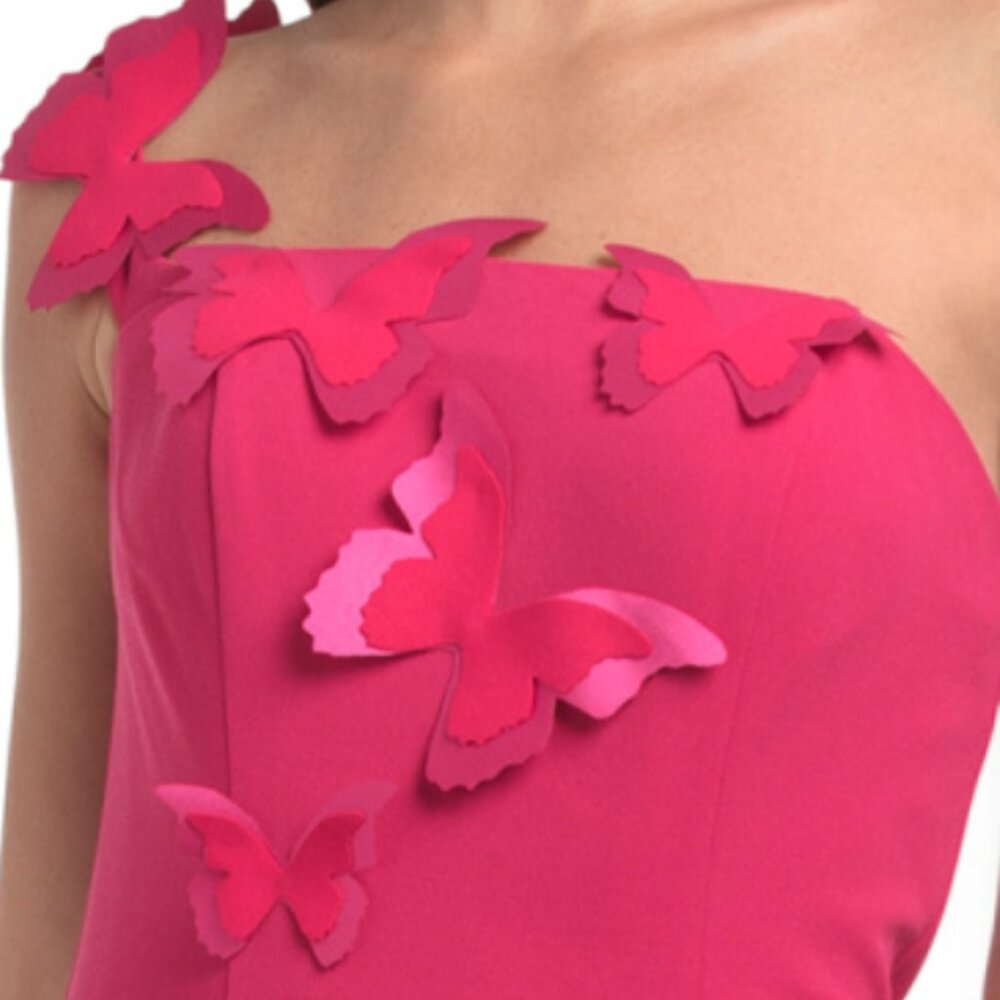 RENE BY RENE RUIZ Strapless Gown With 3d Butterfly Appliques - Picture 3 of 4
